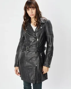 Trench en Cuir Abby noir
