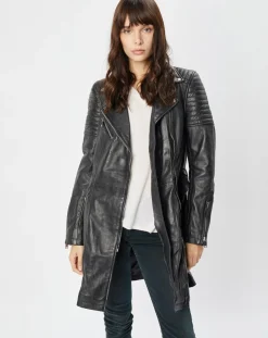 Trench en Cuir Abby noir