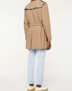 Trench mi-long beige foncé