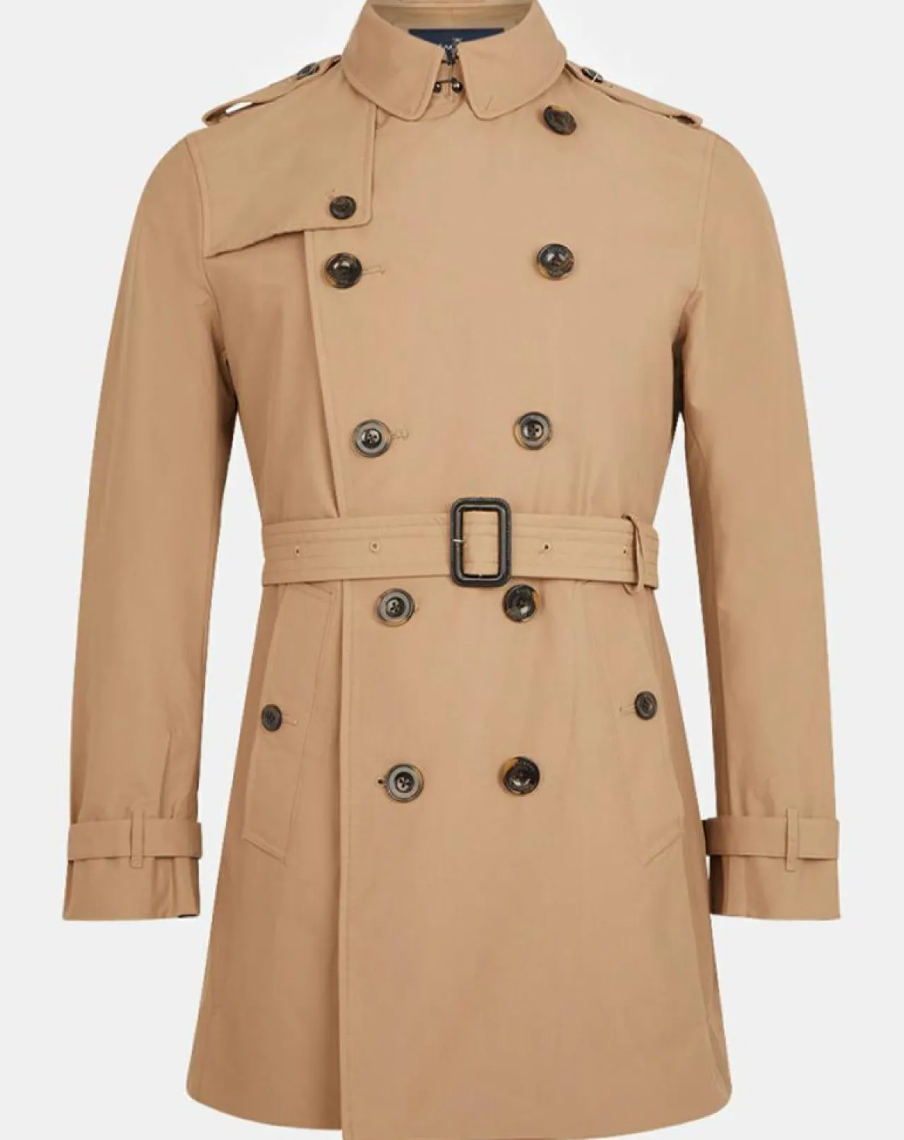 Trench mi-long beige foncé