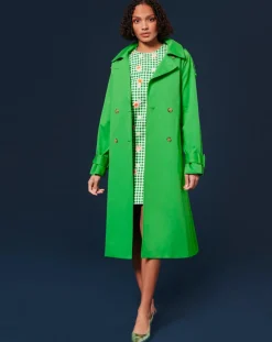 Trench-coat en Coton Biologique vert