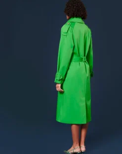 Trench-coat en Coton Biologique vert