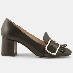 Trotters en Cuir Lili noirs - Talon 6 cm