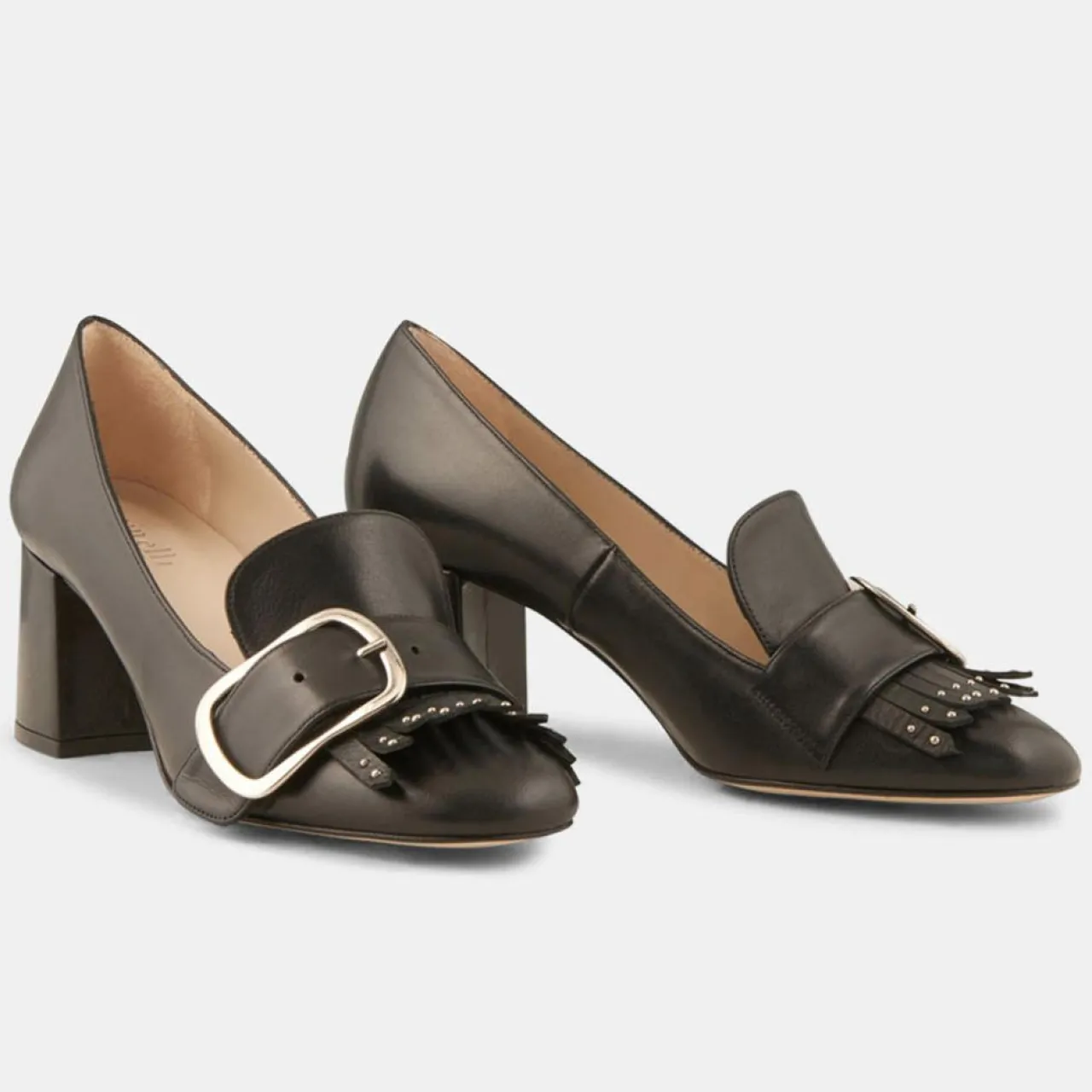 Trotters en Cuir Lili noirs - Talon 6 cm