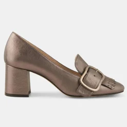 Trotters en Cuir verni Lili étain - Talon 6 cm