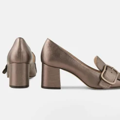 Trotters en Cuir verni Lili étain - Talon 6 cm