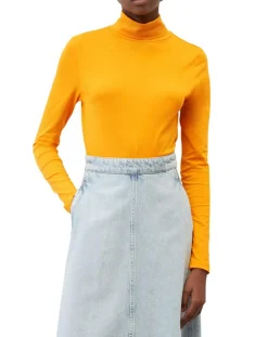 T-Shirt 100% Coton Bio col roulé orange