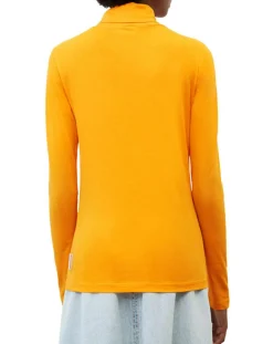T-Shirt 100% Coton Bio col roulé orange