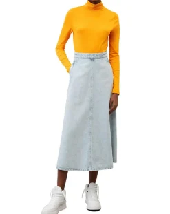 T-Shirt 100% Coton Bio col roulé orange