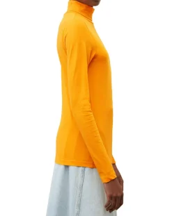 T-Shirt 100% Coton Bio col roulé orange