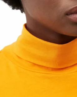 T-Shirt 100% Coton Bio col roulé orange