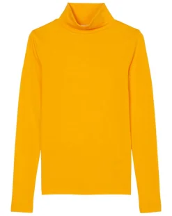 T-Shirt 100% Coton Bio col roulé orange