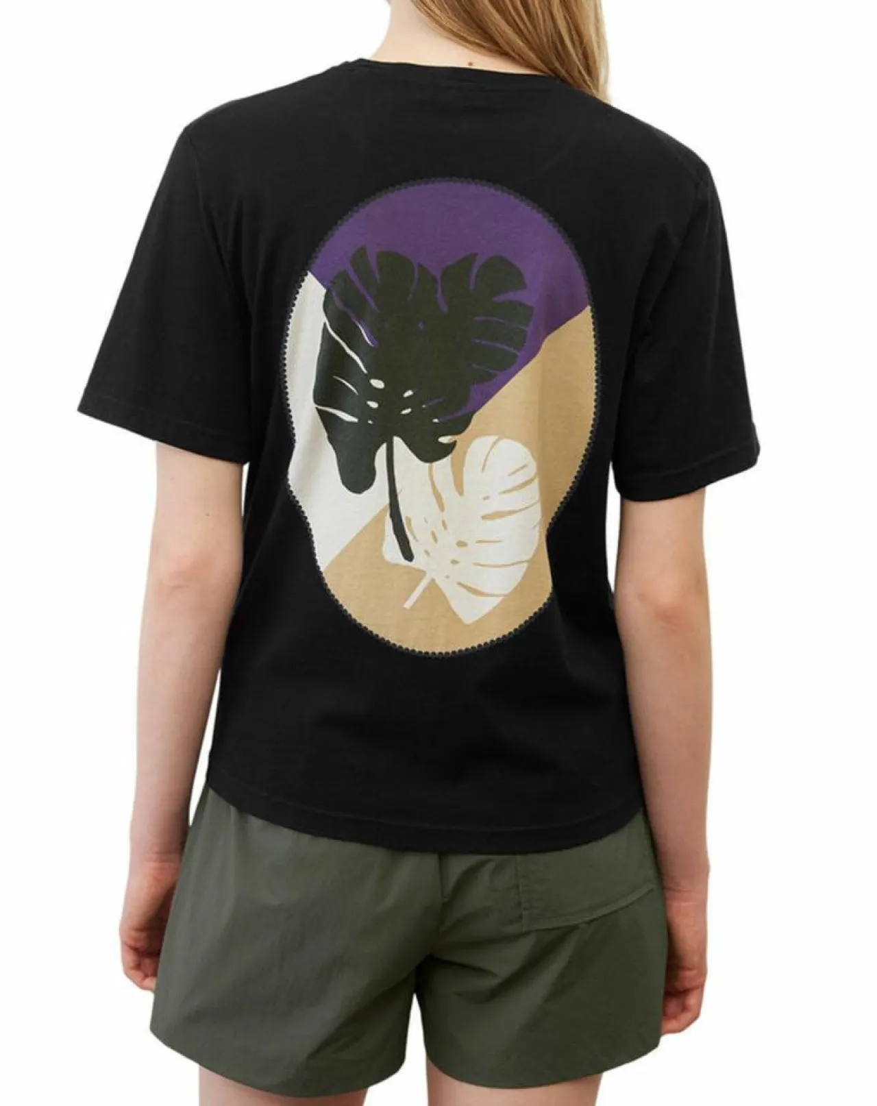 T-Shirt 100% Coton Bio imprimé nature noir