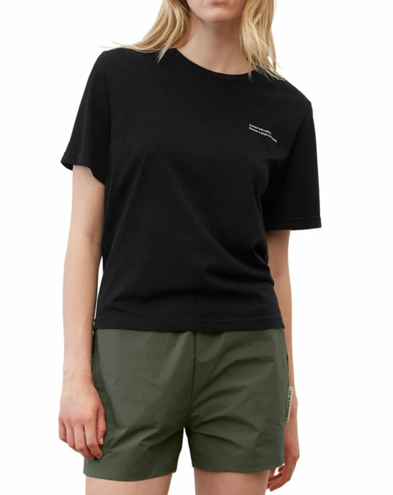 T-Shirt 100% Coton Bio imprimé nature noir