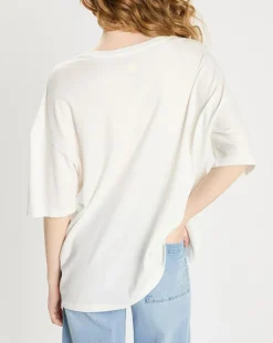 T-Shirt 100% Coton Bio Smiley blanc/multicolore