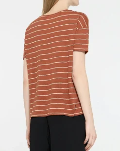 T-Shirt 100% Lin Cinthia marron