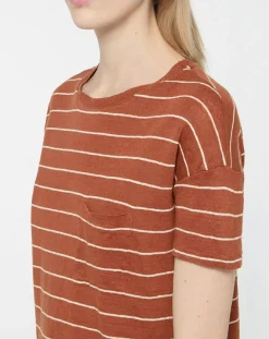 T-Shirt 100% Lin Cinthia marron