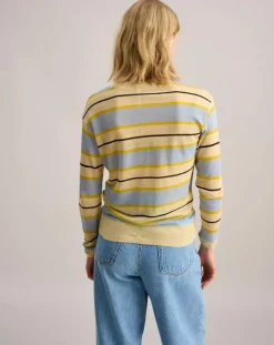 T-Shirt 100% Lin Senia rayé jaune