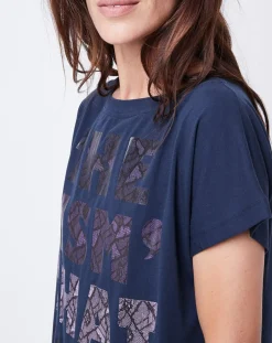T-Shirt à motif bleu nuit