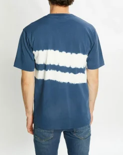 T-Shirt Ample 100% Coton Bio Tie & Dye bleu