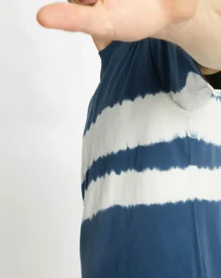 T-Shirt Ample 100% Coton Bio Tie & Dye bleu