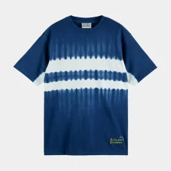 T-Shirt Ample 100% Coton Bio Tie & Dye bleu