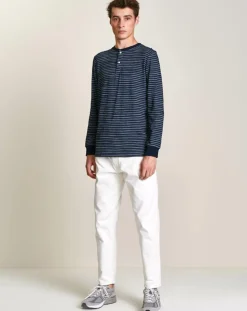 T-Shirt Anoi à rayures bleu