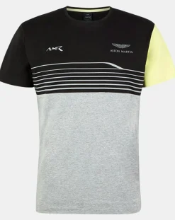T-Shirt Aston Martin Racing rayé noir