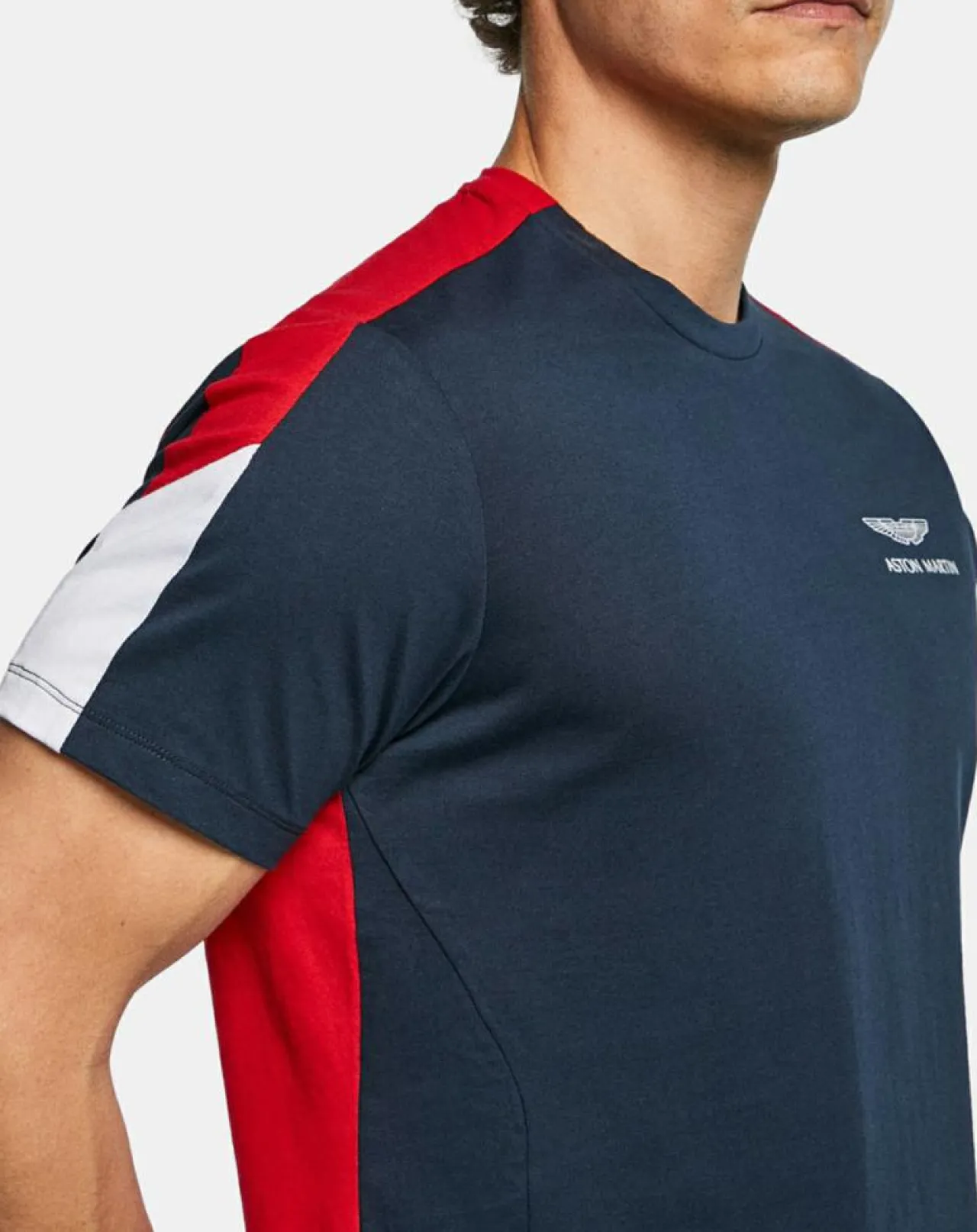T-Shirt Bicolore Aston Martin Racing bleu/rouge