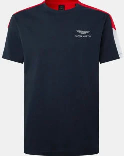 T-Shirt Bicolore Aston Martin Racing bleu/rouge