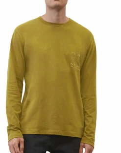 T-Shirt col rond message kaki