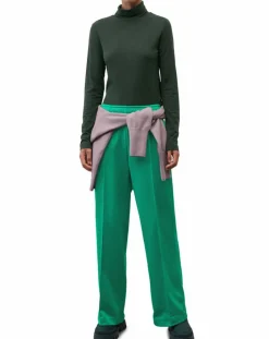 T-Shirt col roulé vert foncé