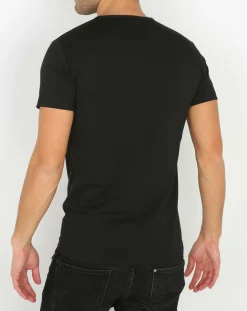 T-Shirt Col V noir