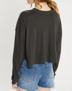 T-Shirt cropped Boyfriend noir