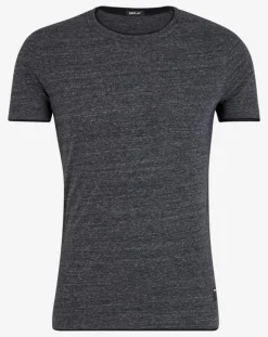 T-Shirt Double Col poche gris foncé