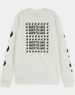 T-Shirt en Coton bio Born to Love blanc