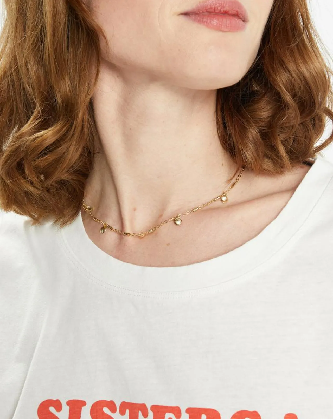 T-Shirt en Coton Bio Sisters blanc