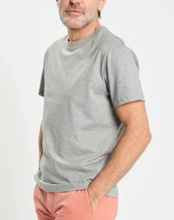 T-shirt en Jersey Regular Fit Rib gris