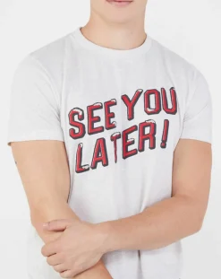 T-Shirt en Jersey See You Later blanc