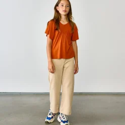 T-Shirt en Lin mélangé Varta orange rouille