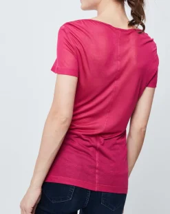 T-Shirt fin avec imprimé pourpre