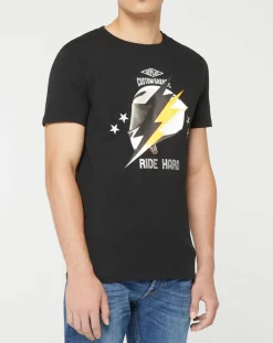 T-Shirt Flash Ride Hard noir