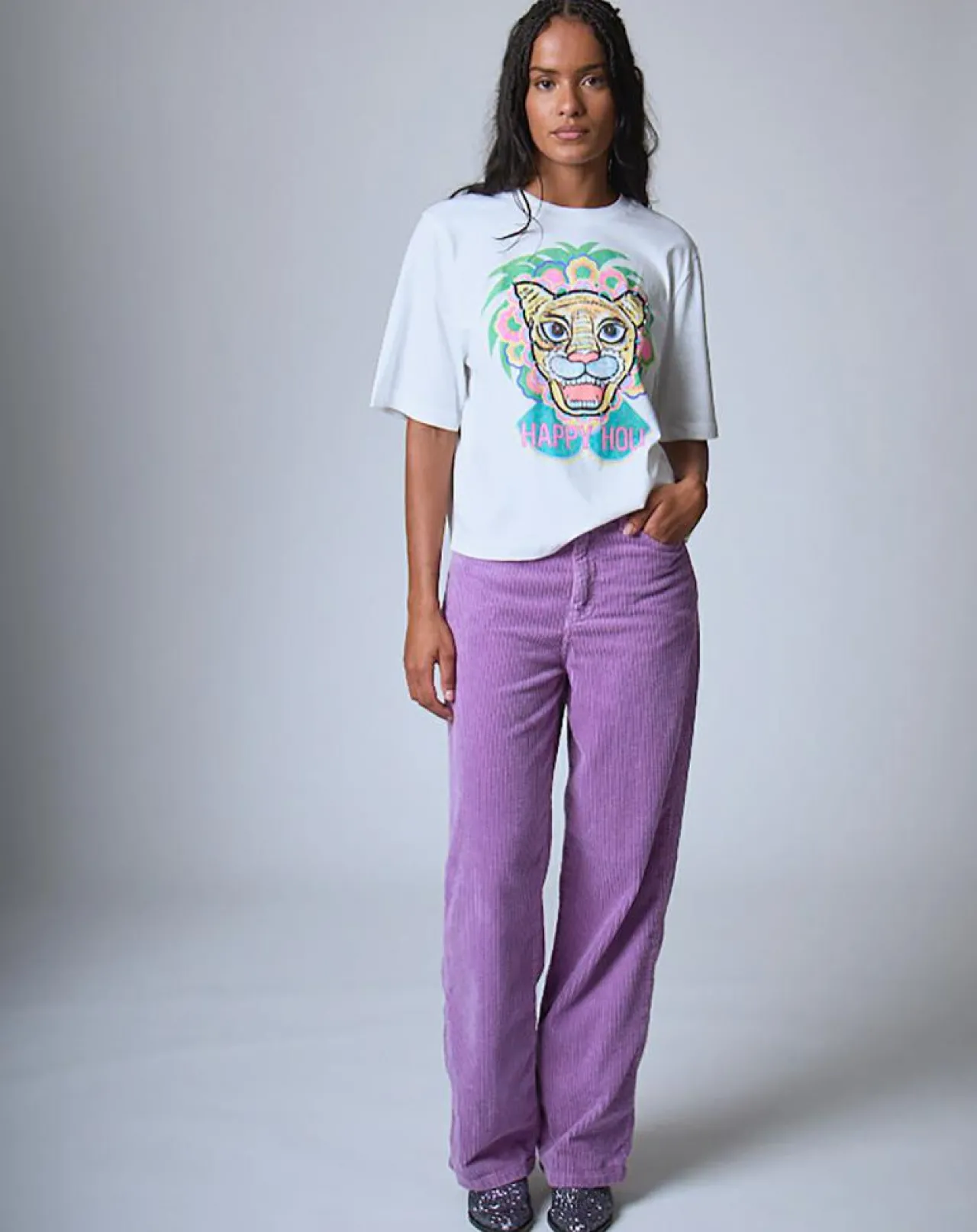 T-Shirt Happy Holi blanc