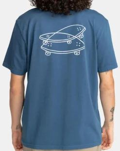 T-Shirt Illusion bleu moyen