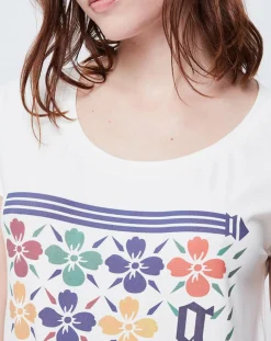 T-Shirt imprimé blanc cassé/multicolore