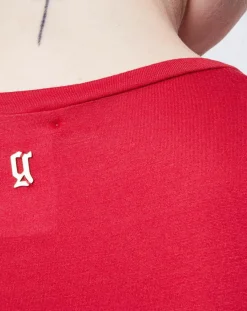 T-Shirt imprimé ethnique rouge/multicolore