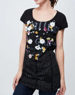 T-Shirt imprimé Gazette noir