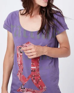 T-Shirt imprimé Gazette violet