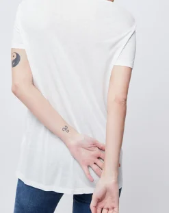 T-Shirt imprimé girafes blanc cassé/jaune/noir