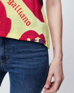 T-Shirt imprimé jaune/multicolore